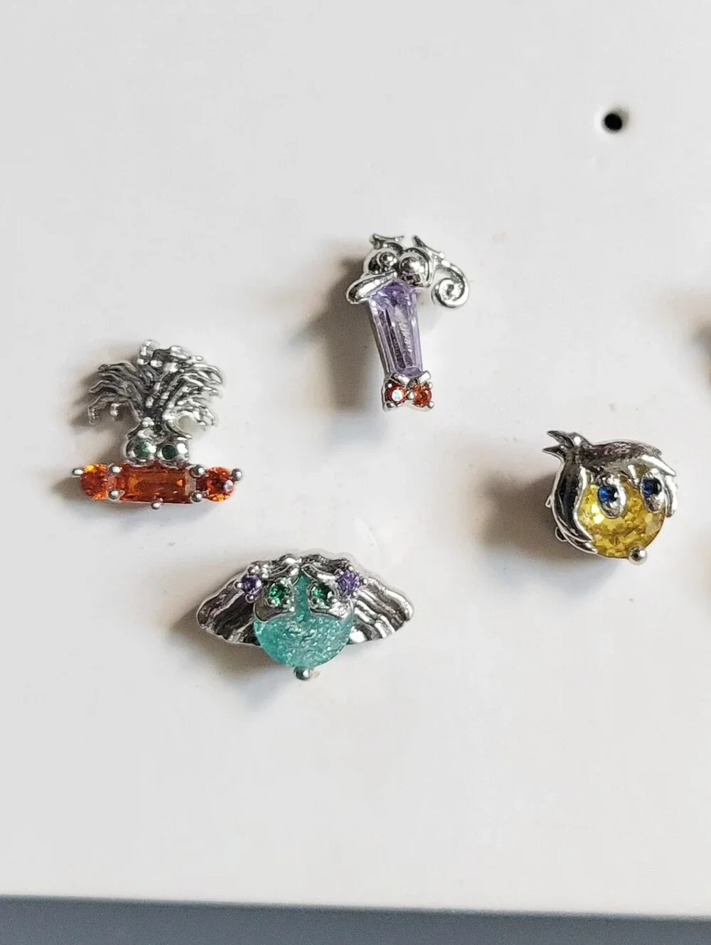 Pixar Inside Out Emotions & Inside Out 2 New Feelings Stud Earring Set In Silver